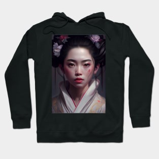 Japanese Geisha In Digital Art. Gift Idea For Japan Fans 3 Hoodie